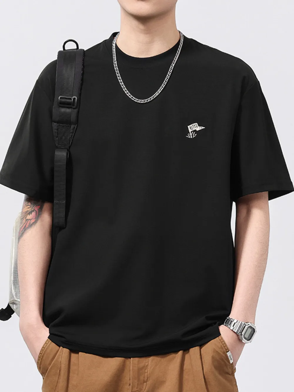 Men's Plus Size Round Neck Short Sleeve T-Shirt