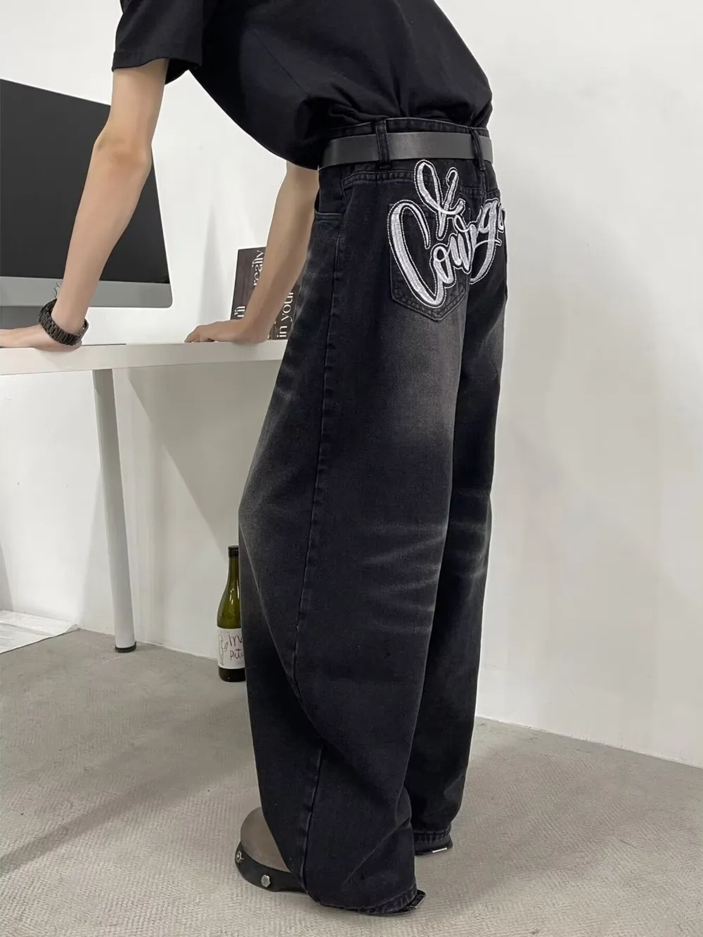 Men's Full Size Wide Leg Jeans Plus Size, image 4
