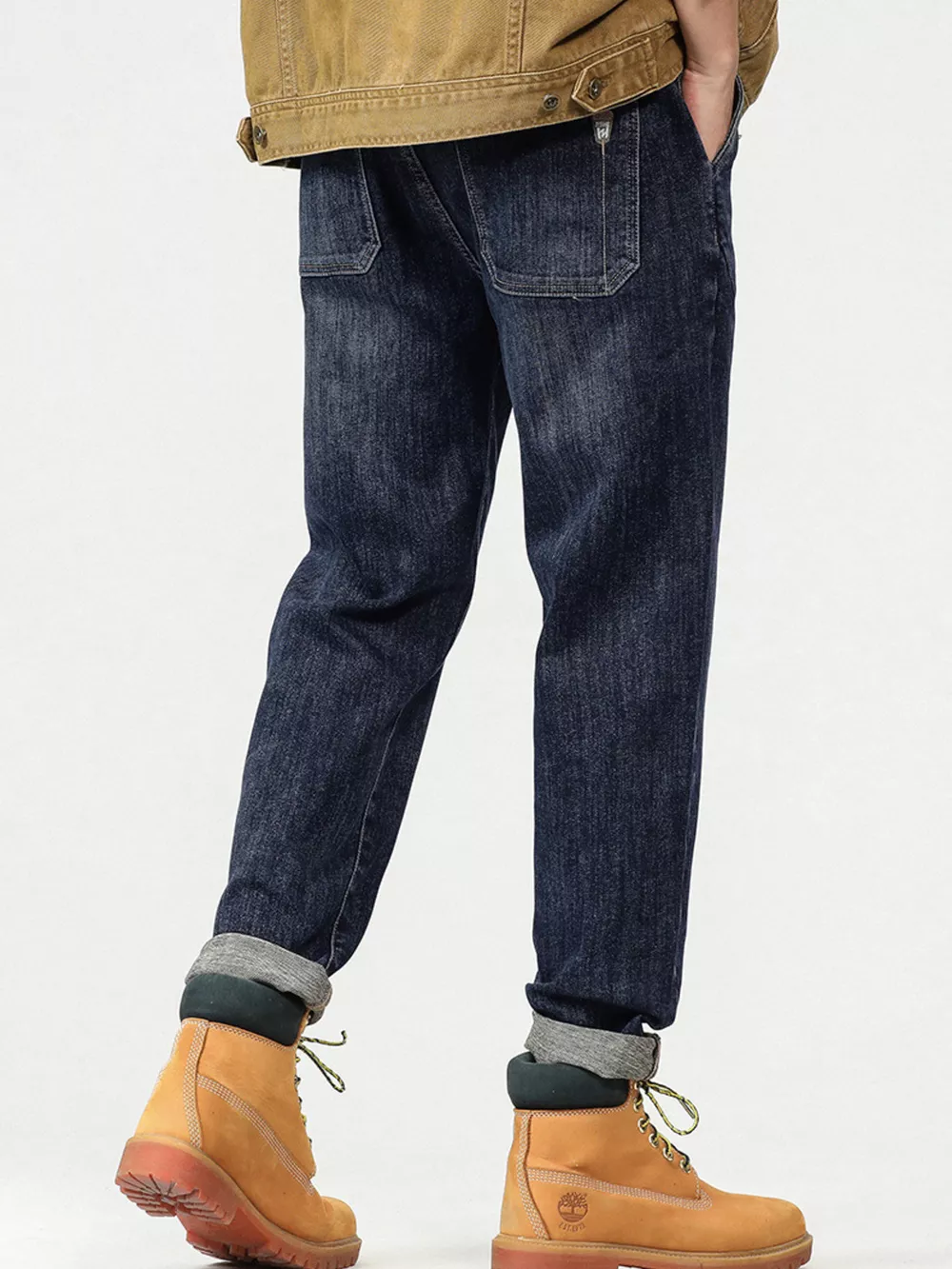 Men's Plus Size Vintage Wash Relaxed Fit Jeans, image 8