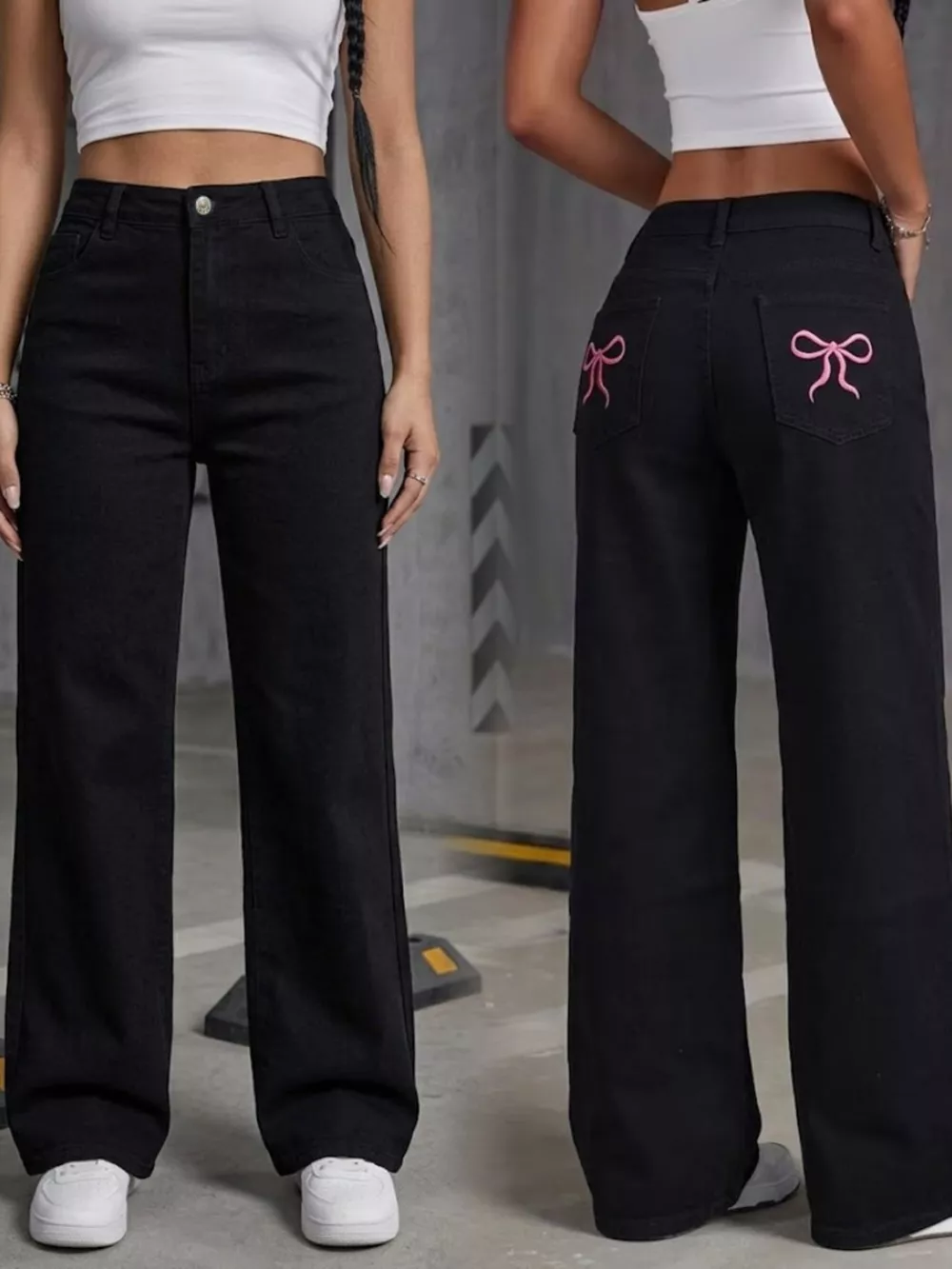 High-Waisted Wide-Leg Jeans, image 5