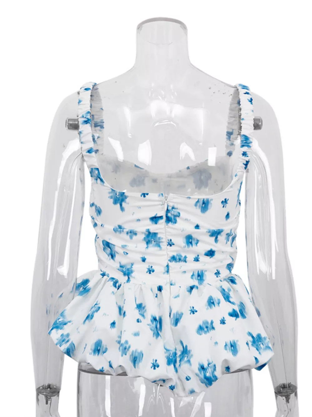 Floral Print Ruffle Hem Tank, image 5