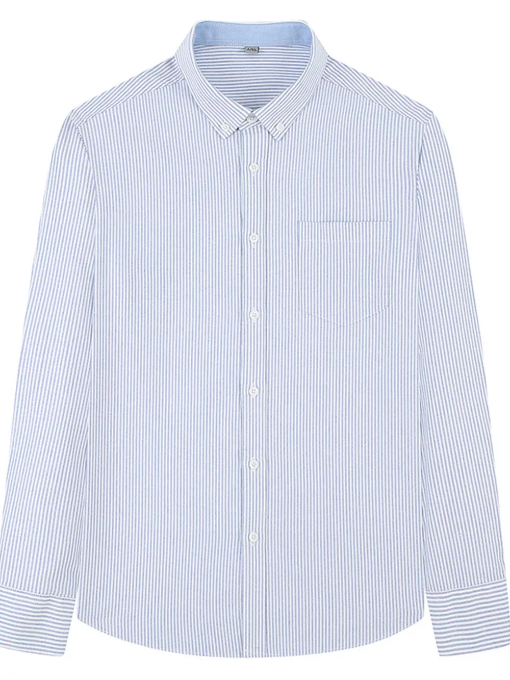Men's Full Size Striped Button Up Long Sleeve Shirt Plus Size
