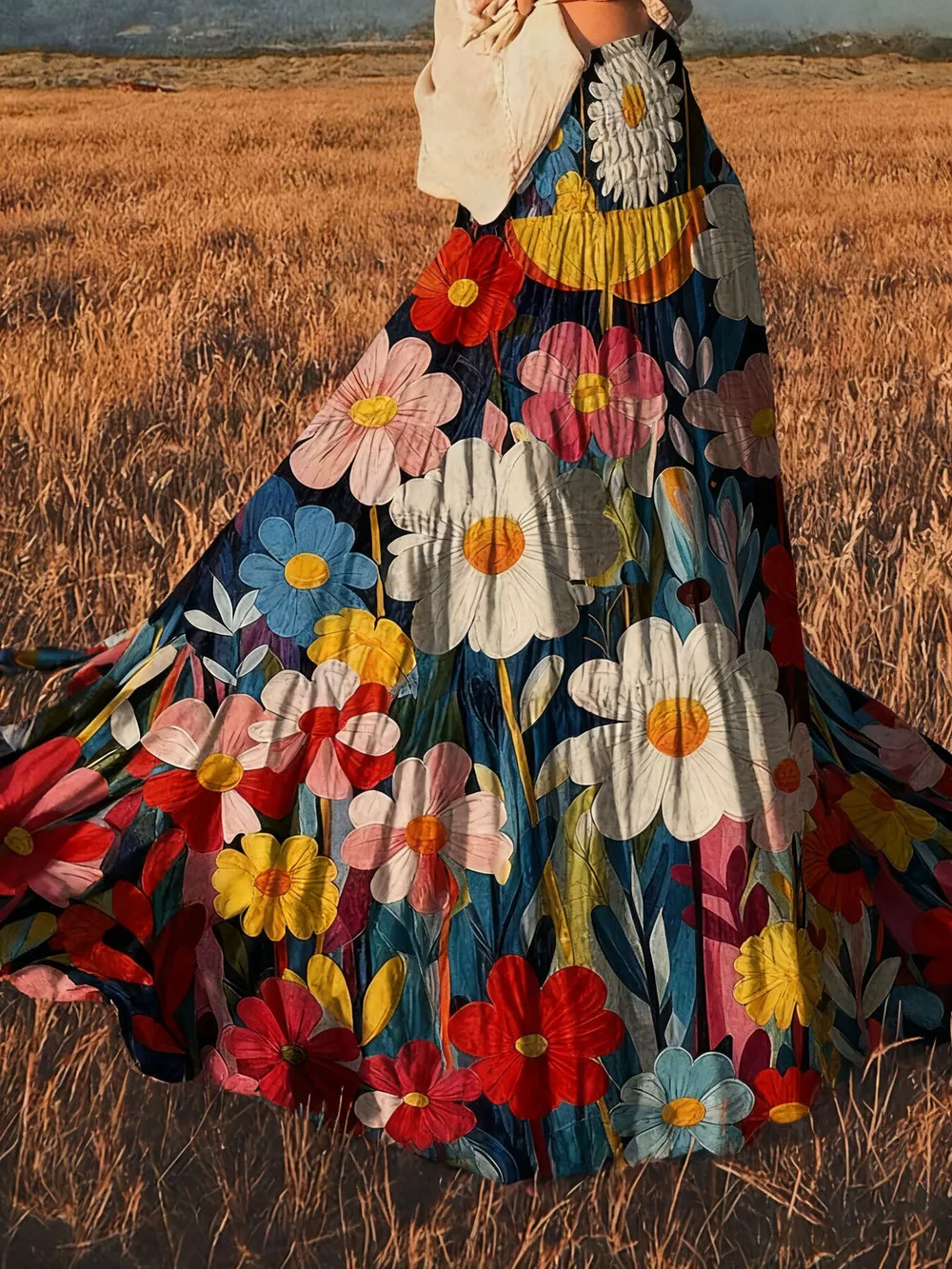 Floral Print High-Waisted Maxi Skirt, image 4