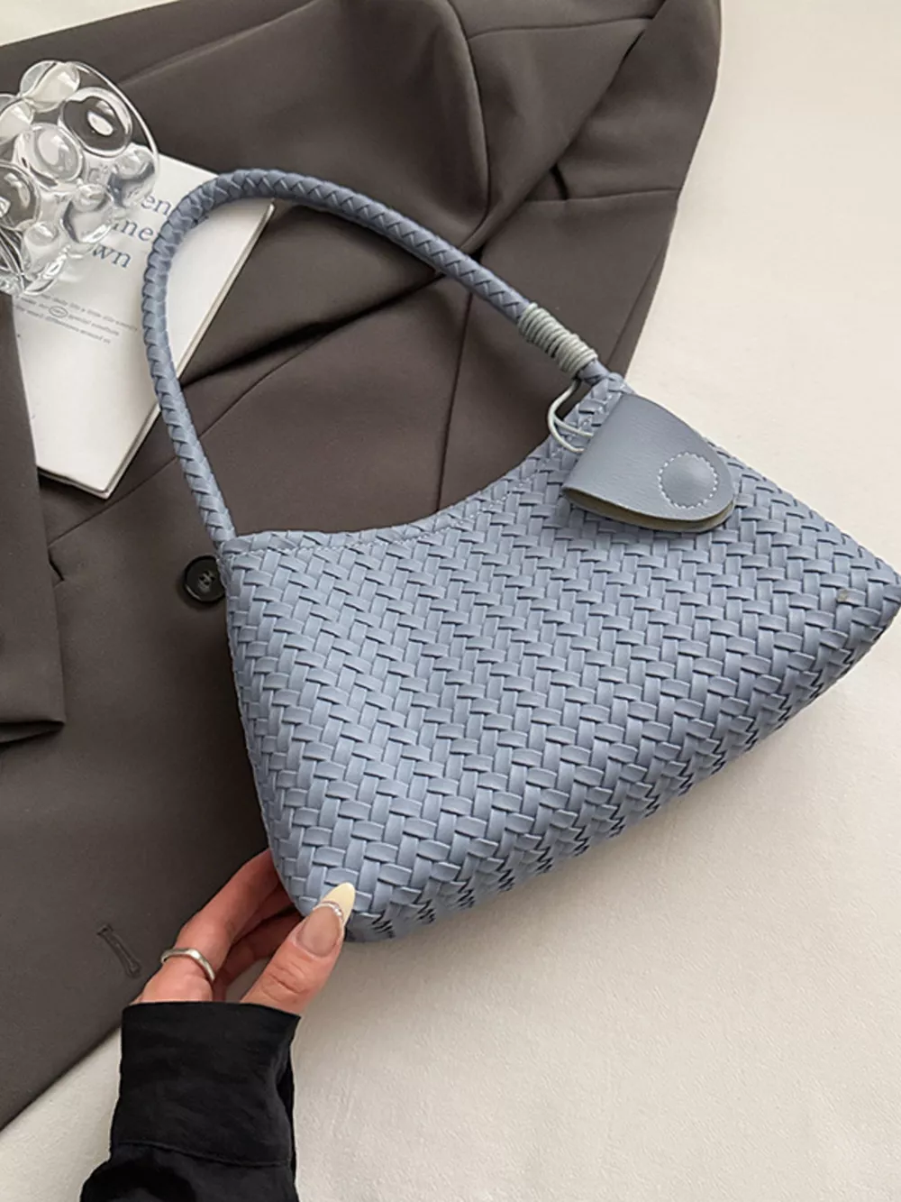 Woven Lightweight Shoulder Bag, image 9