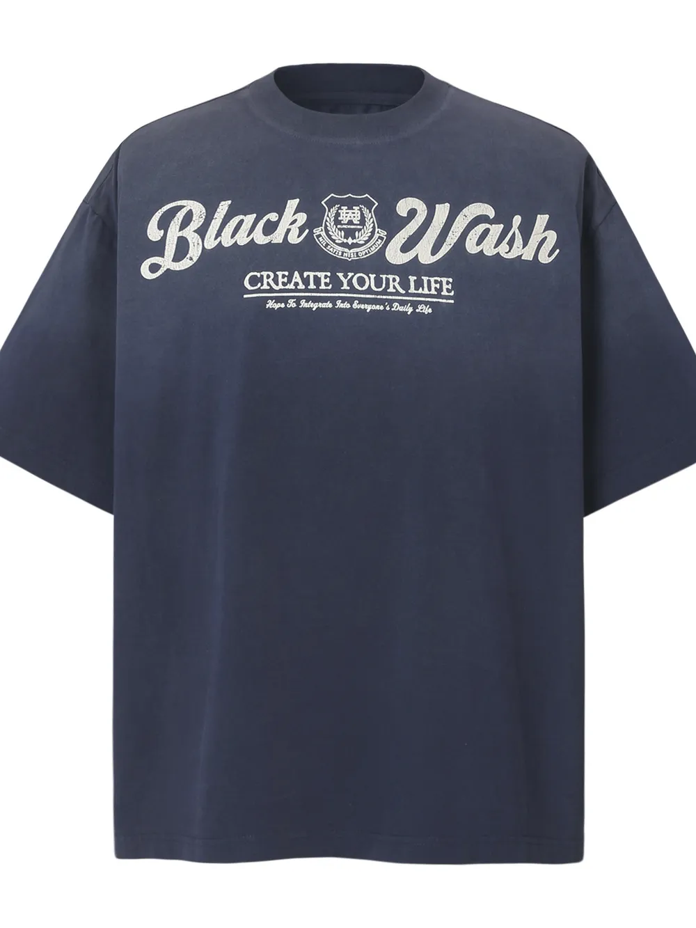 Men's Gradient Letter Round Neck T-Shirt
