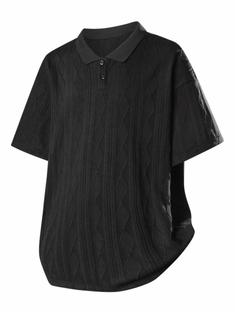 Men's Plus Size Collared Neck Short Sleeve Polo