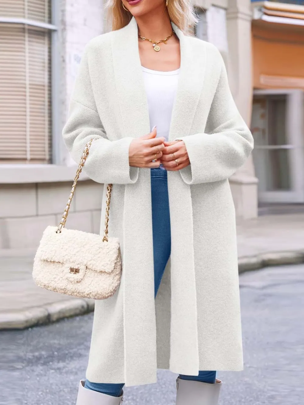 Open Front Longline Coat, image 11