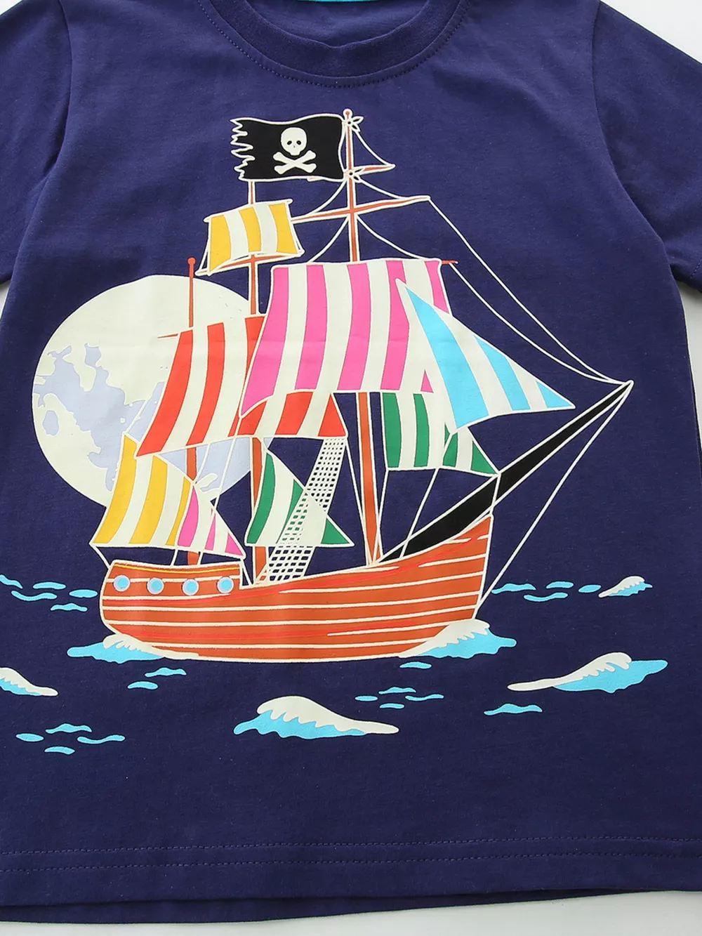 Children's Pirate Ship Graphic Short Sleeve T-Shirt, image 4