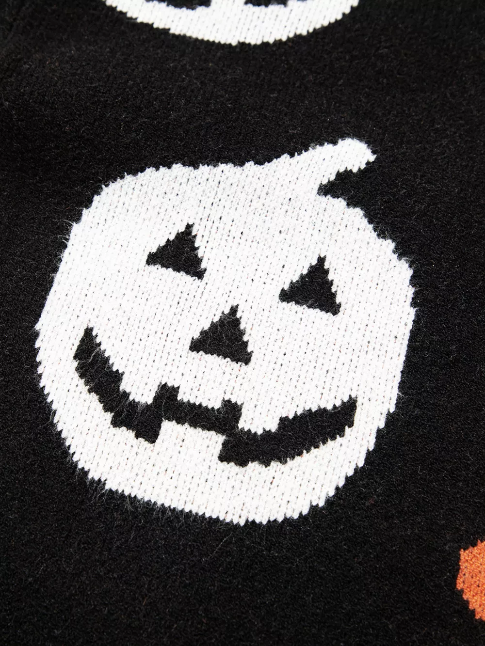 Halloween Gothic Pattern Long Sleeve Sweater, image 3