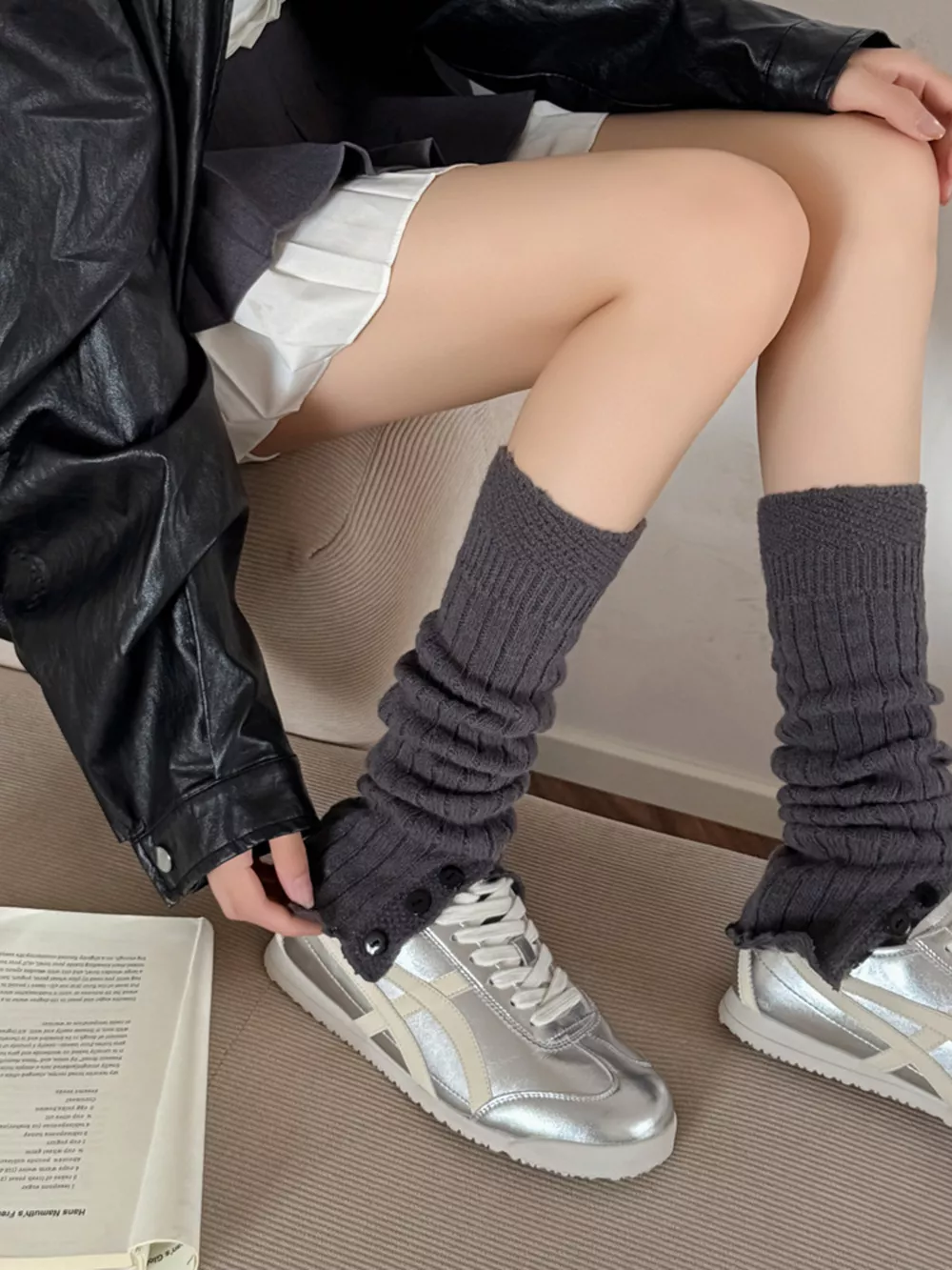 Slouchy Knit Leg Warmers, image 3