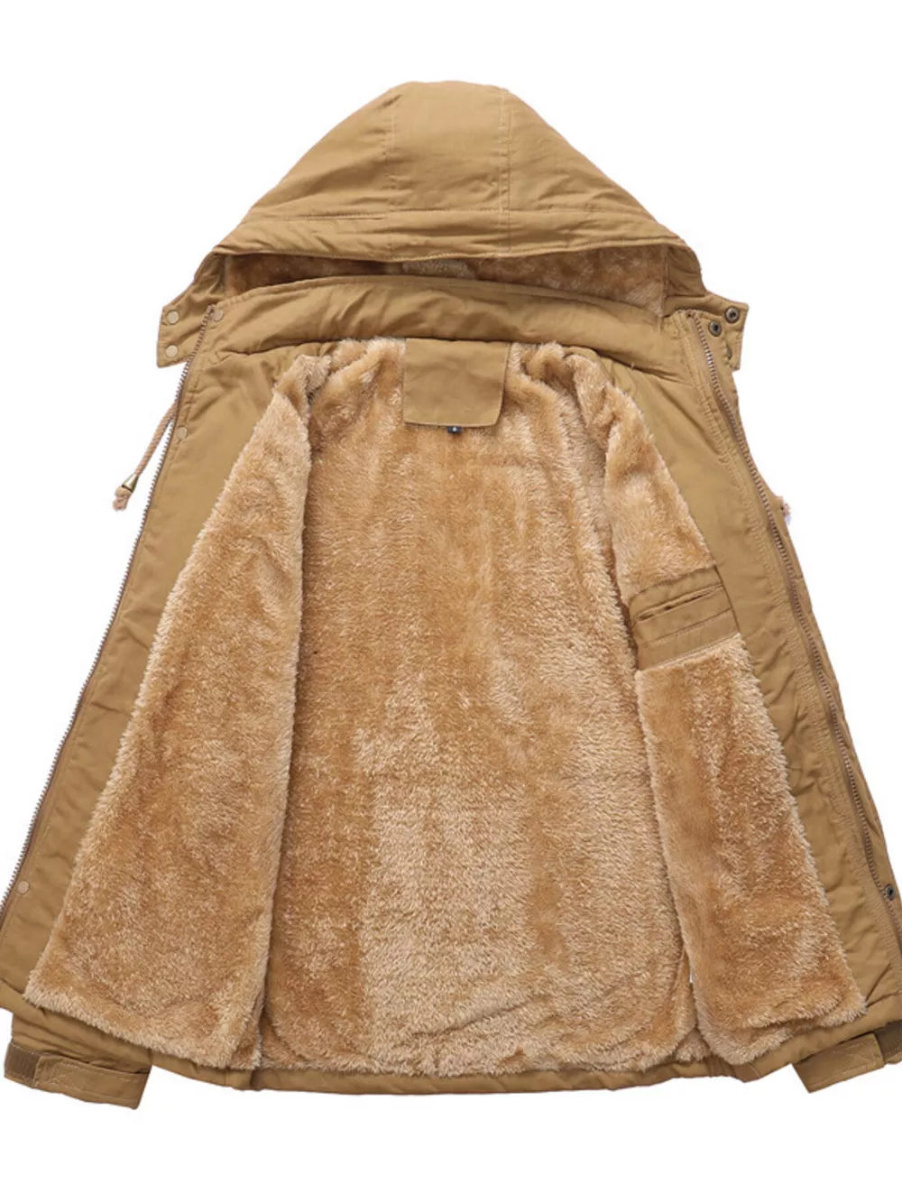 Men's Full Size Warm Hooded Winter Parka Jacket Plus Size, image 4
