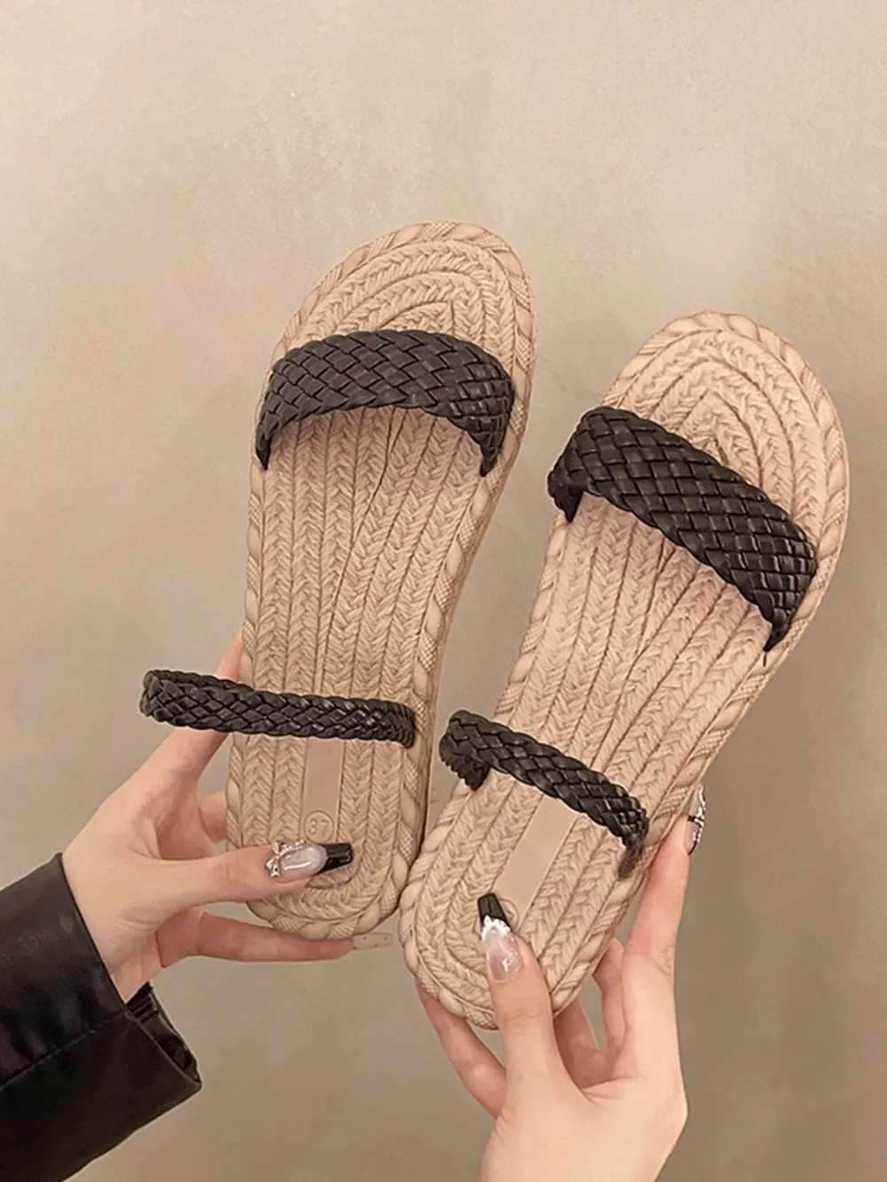 Braided Strap Espadrille Sandals, image 2