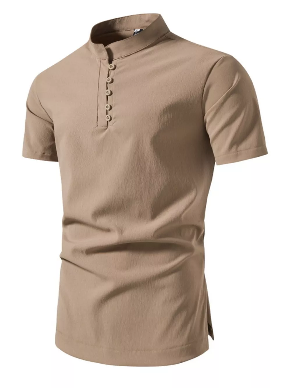 Men's Plus Size Button Detail Short Sleeve Shirt, image 7