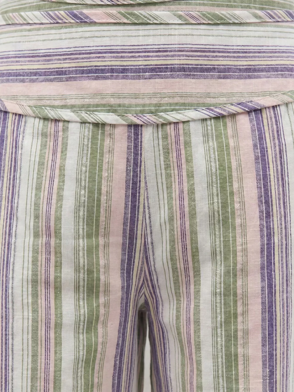 Striped Wide-Leg Pants with Tie Waist, image 11