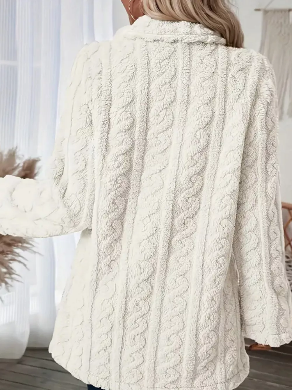 Cozy Faux Shearling Double-Breasted Outerwear, image 9