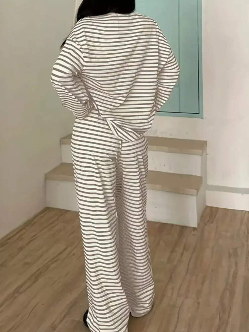 Striped Long Sleeve Top and Pants Set, image 18