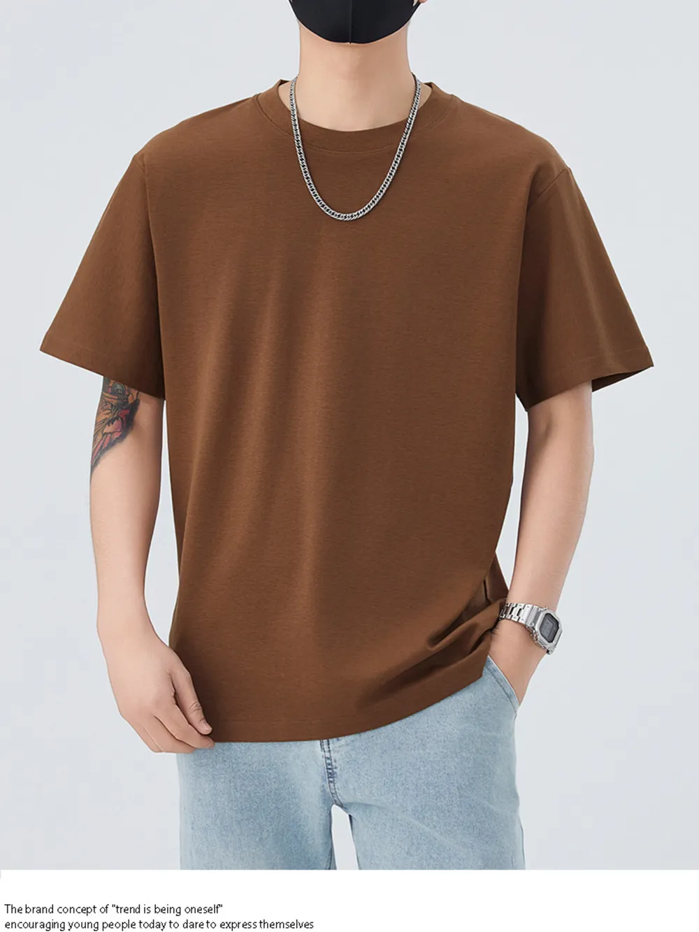Men's Full Size Round Neck Short Sleeve T-Shirt Plus Size, image 15
