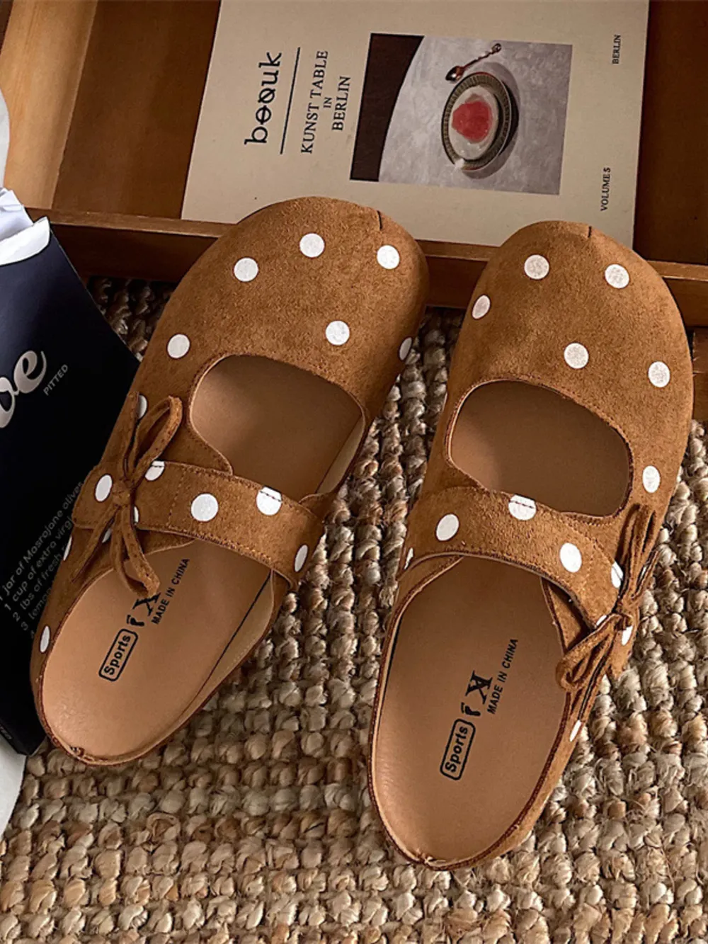 Polka Dot Round Toe Slip-Ons, image 6