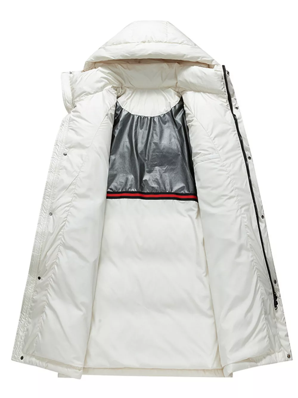 Men's Full Size Longline Hooded Down Coat Plus Size, image 4