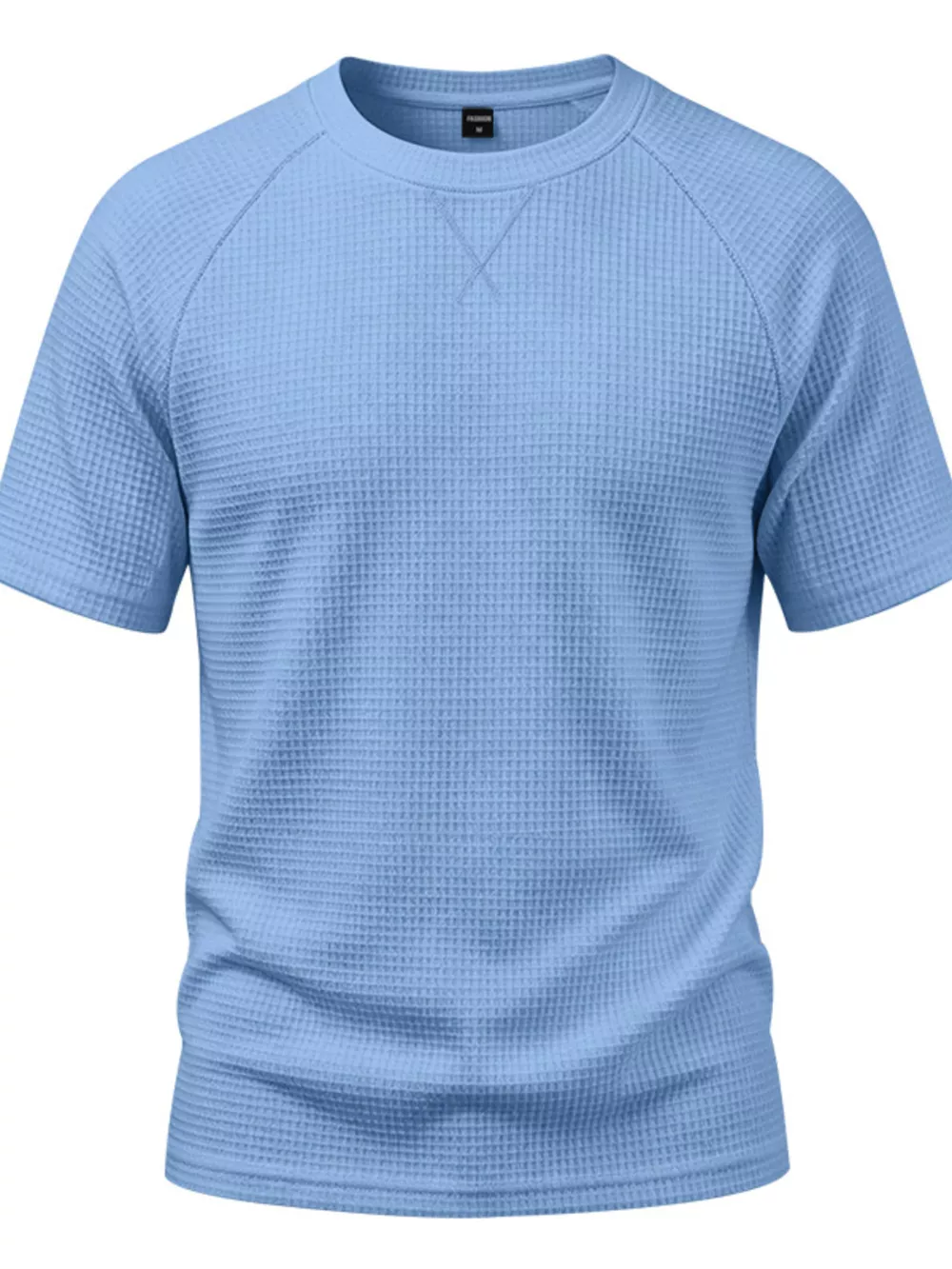 Men's Full Size Waffle Knit Raglan Short Sleeve T-Shirt Plus Size, image 10