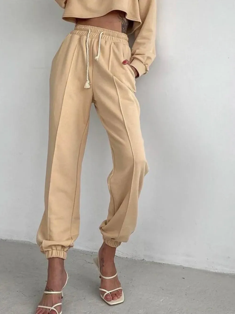 Casual Drawstring Jogger Pants, image 2