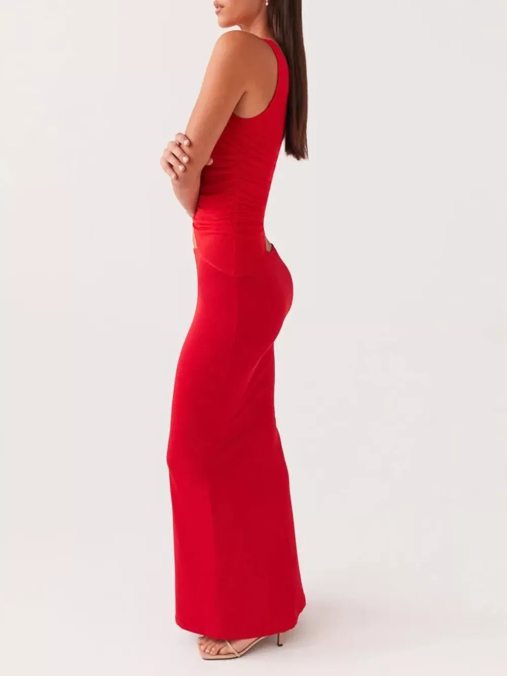 Full Size One-Shoulder Top and Maxi Skirt Set Plus Size, image 14