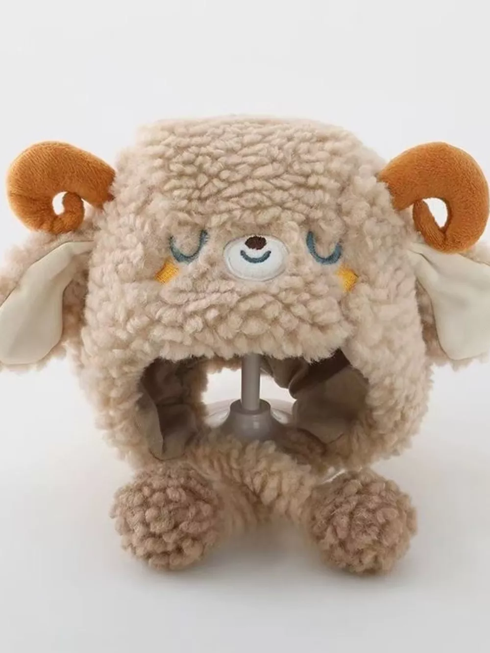 Children's Cute Lamb Plush Hat, image 2