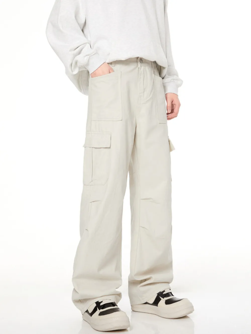 Men's Full Size Loose Fit Cargo Pants Plus Size, image 2