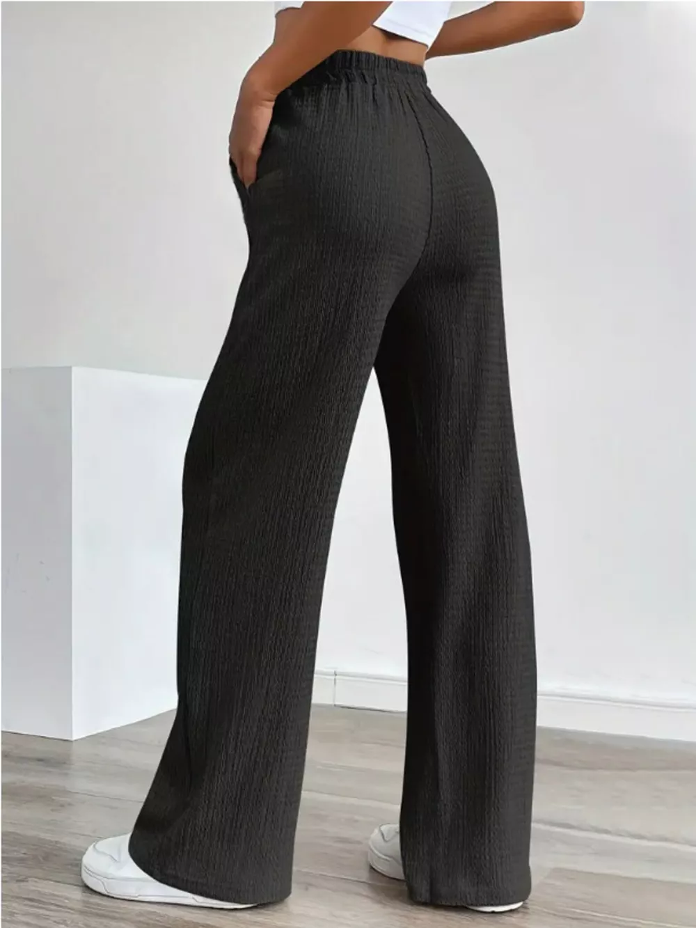 Texture Wide Leg Pants, image 4