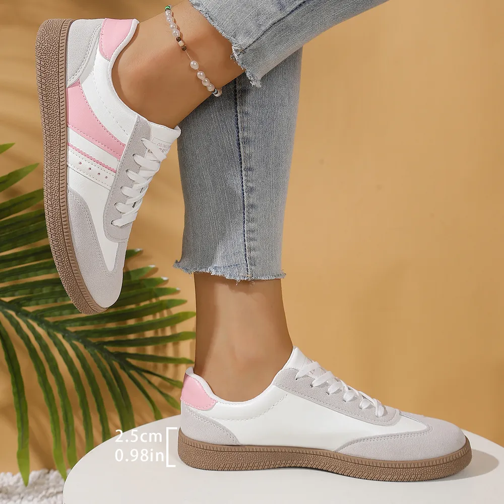 Round Toe Lace Up Sneakers, image 3