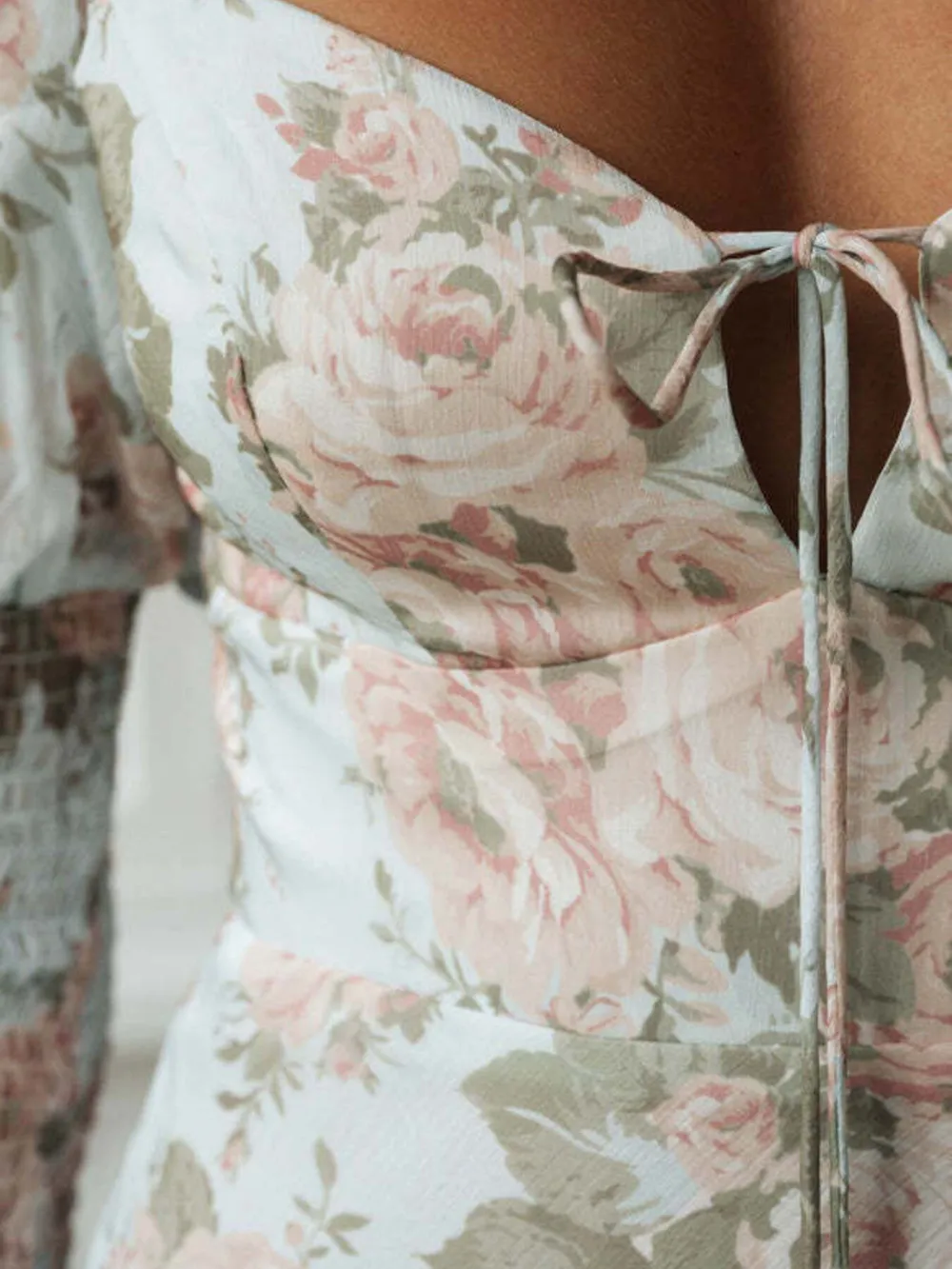 Floral Print Sweetheart Neck Mini Dress, image 7