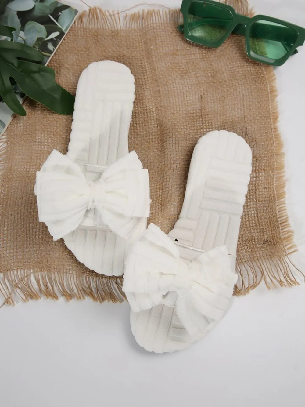 Bow Knot Open Toe Slippers, image 21
