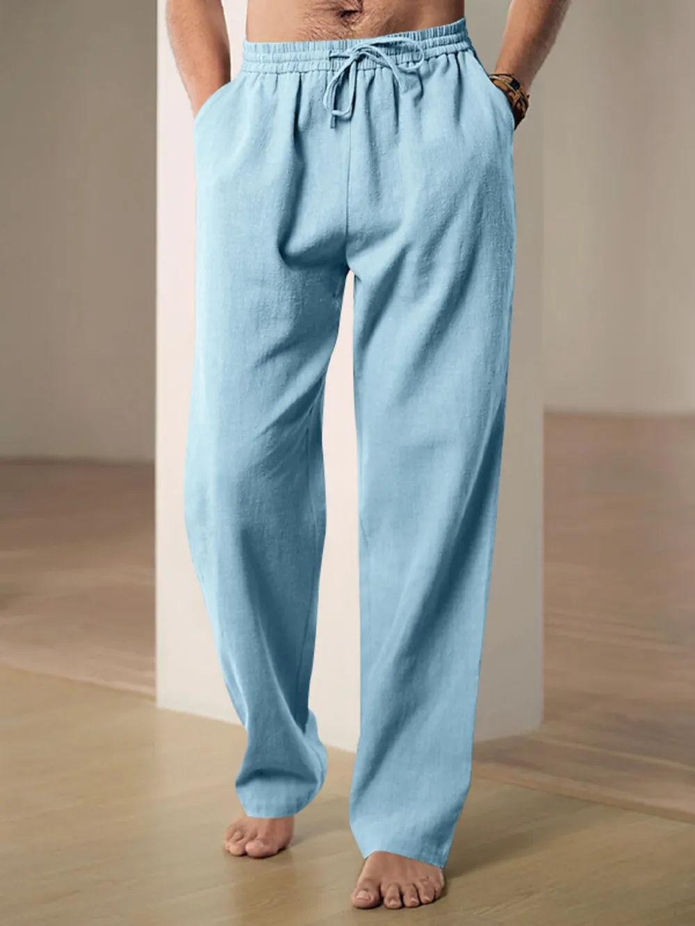 Men's Plus Size Drawstring Loose Fit Pants, image 7