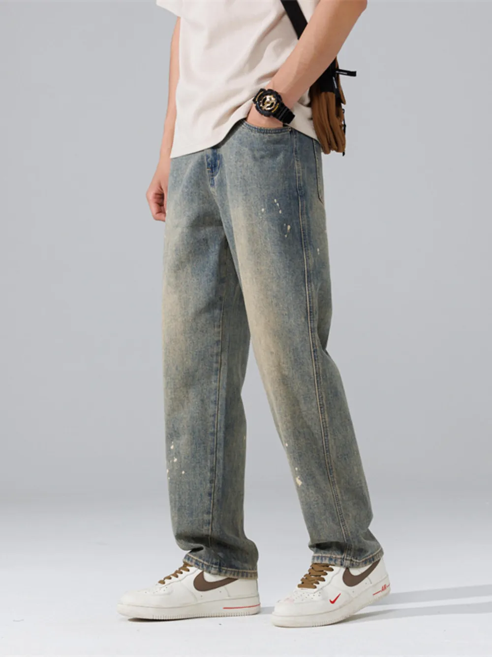 Men's Wide Leg Jeans, image 3