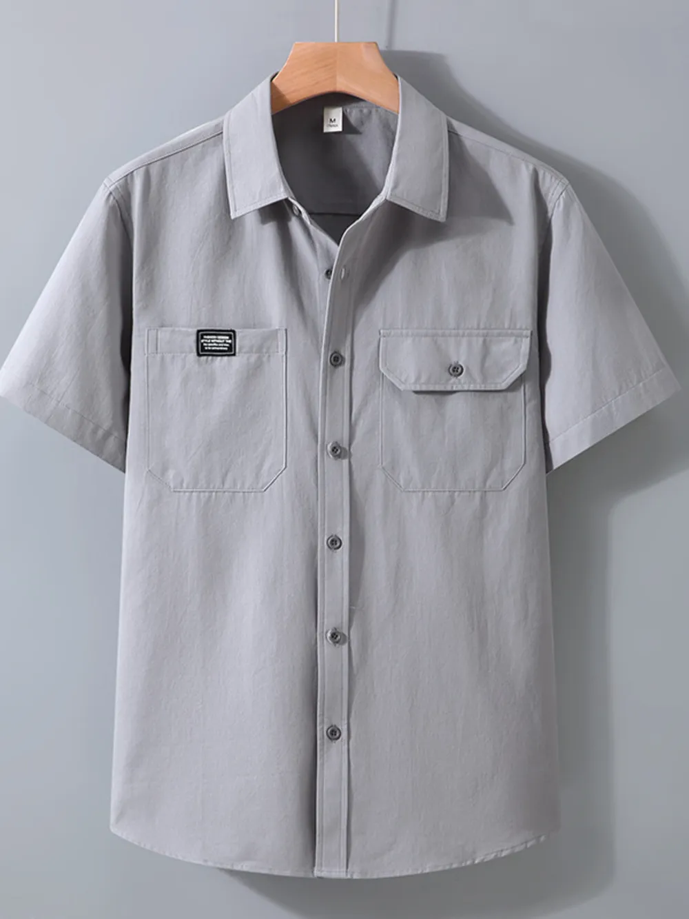 Men's Plus Size Button Up Short Sleeve Shirt, image 4