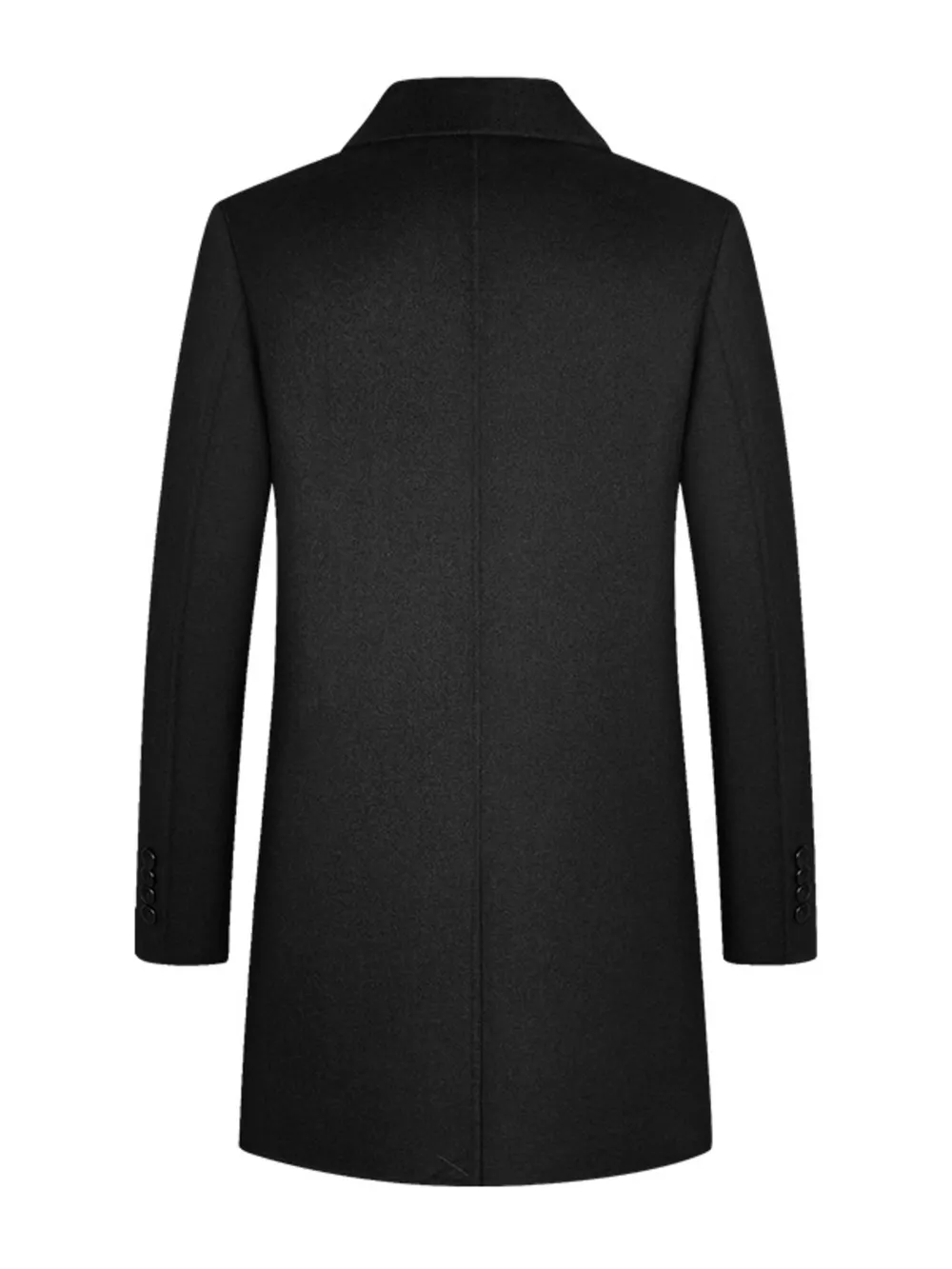 Men's Plus Size Button Up Long Sleeve Coat, image 2