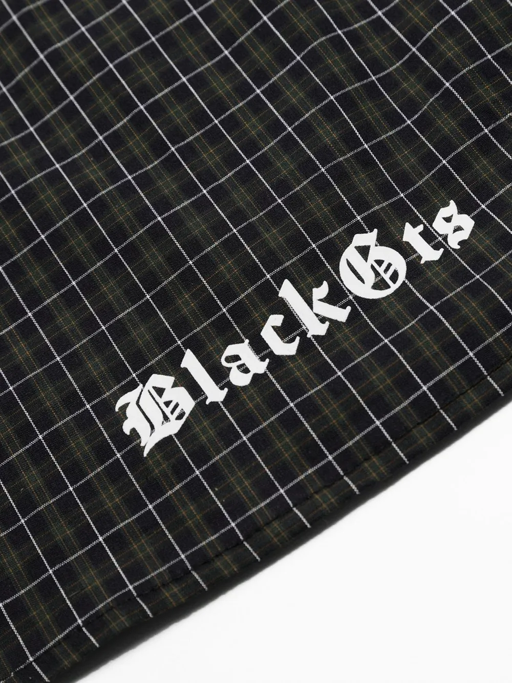 Men's Pearl Embellished Plaid Zip-Up Shirt, image 6