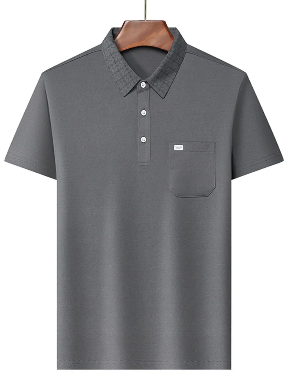 Men's Plus Size Short Sleeve Polo with Chest Pocket, image 4
