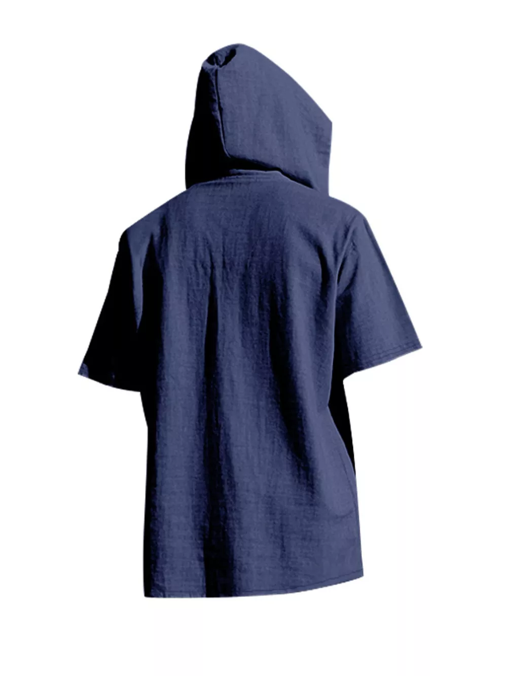 Men's Full Size Casual Short Sleeve Hooded Shirt Plus Size, image 15