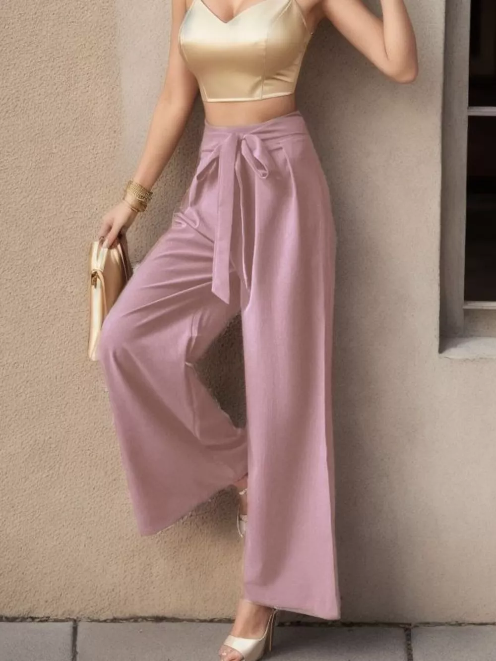High-Waisted Wide-Leg Pants, image 8