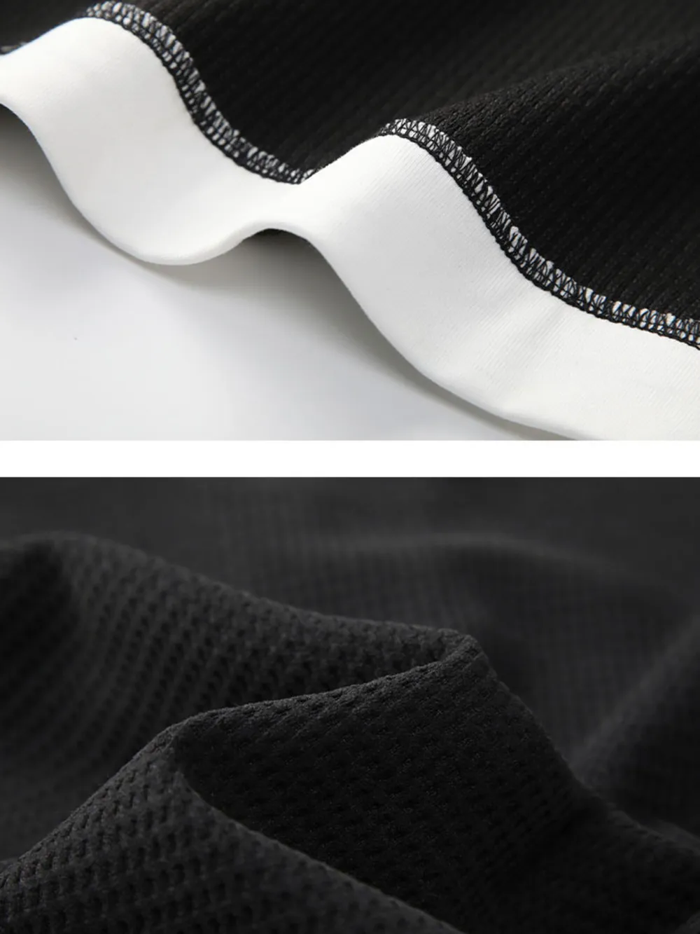 Men's Plus Size Waffle Knit Long Sleeve Top, image 5
