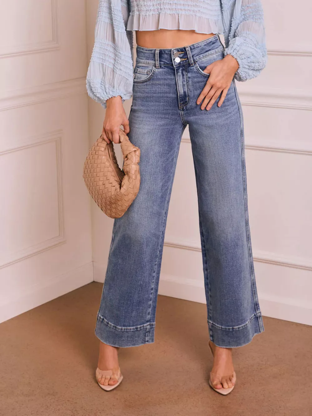 High-Waisted Wide-Leg Jeans, image 2
