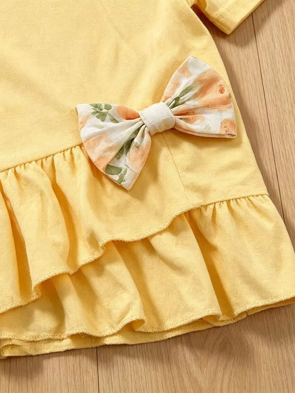 Children's Ruffle Top & Floral Print Pants Set, image 11
