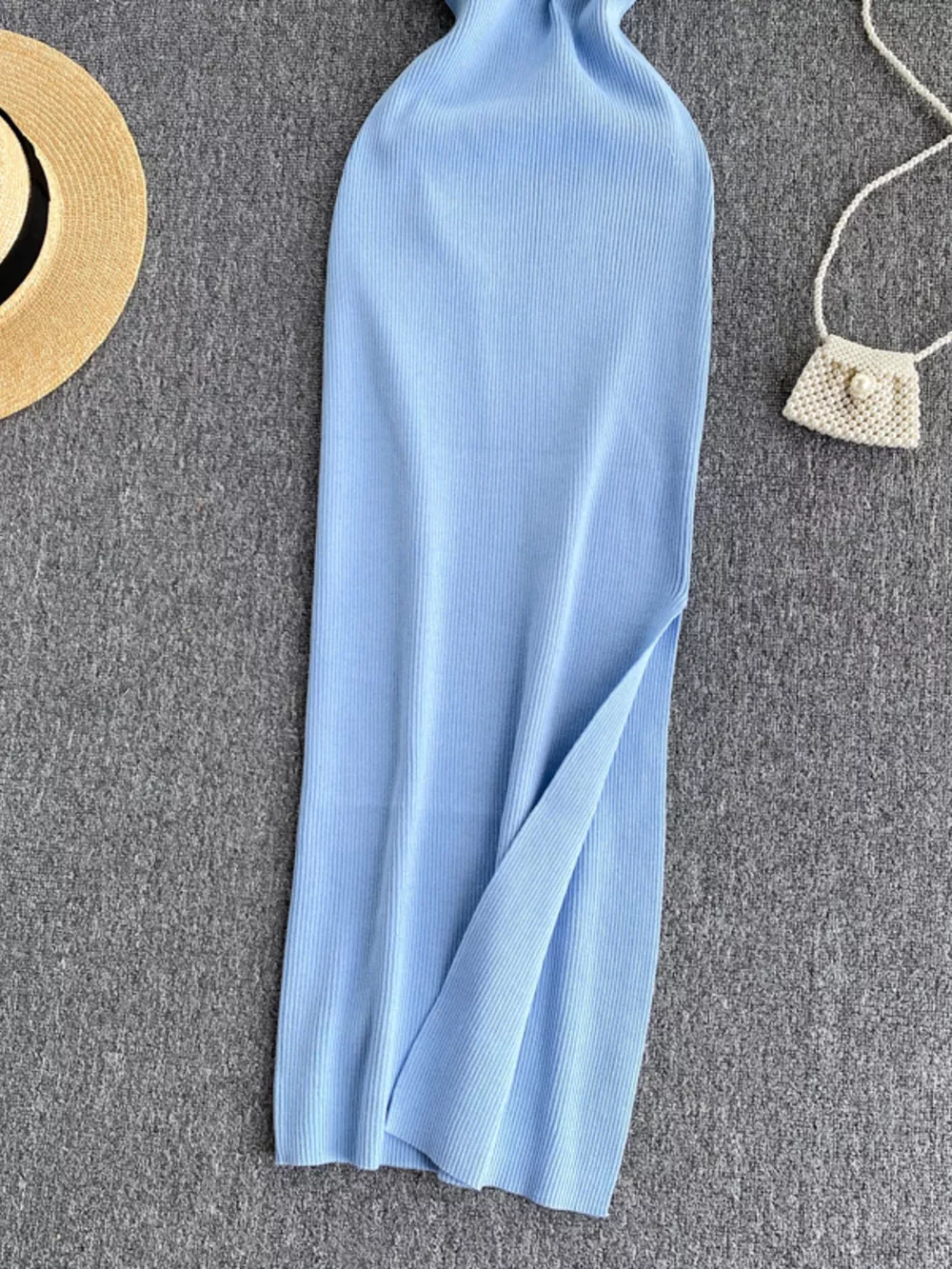 Knot Back Sleeveless Knit Bodycon Midi Dres, image 10
