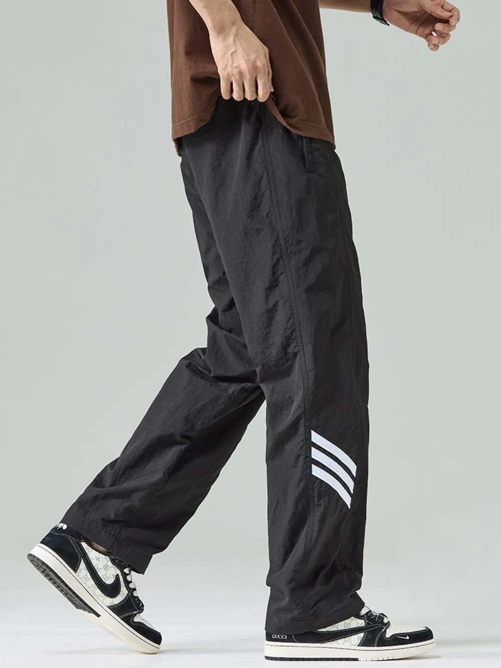 Men's Plus Size Drawstring Wide Leg Pants, image 4