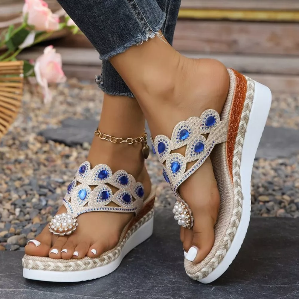 Toe Post Wedge Sandals, image 8