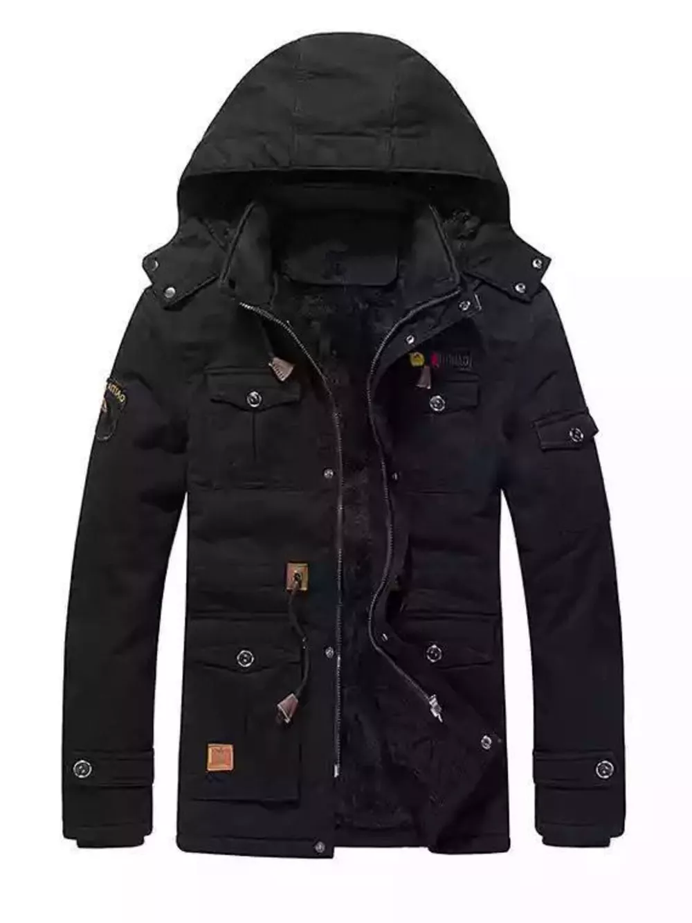Men's Full Size Warm Hooded Parka Coat Plus Size