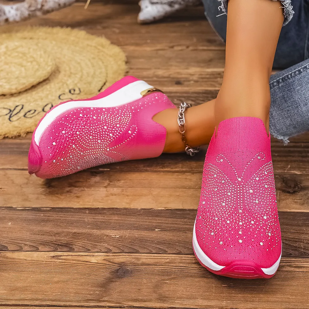 Rhinestone Wedge Sneakers, image 4
