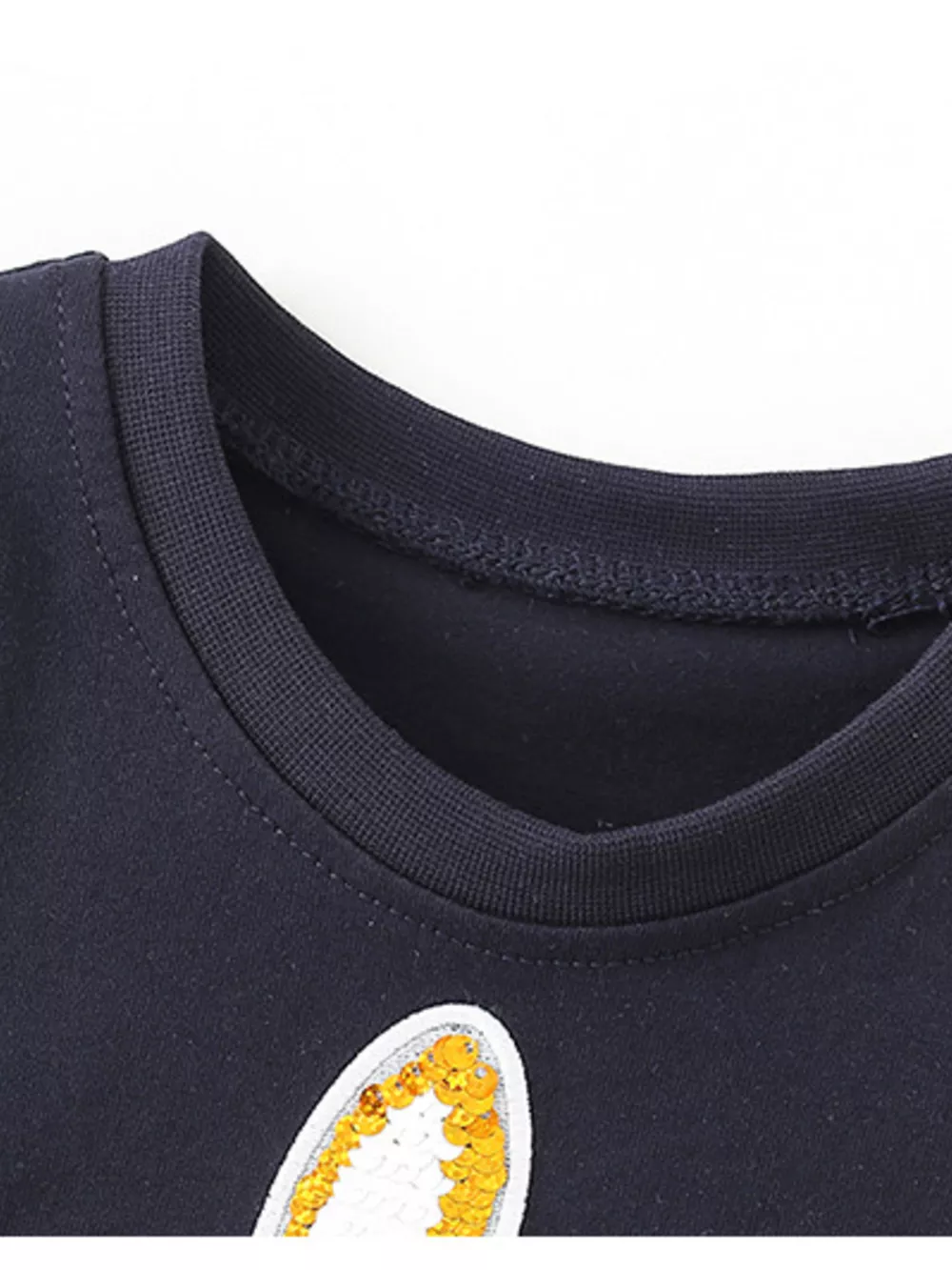Children's Cute Rabbit Applique Ruffle Hem T-Shirt, image 2