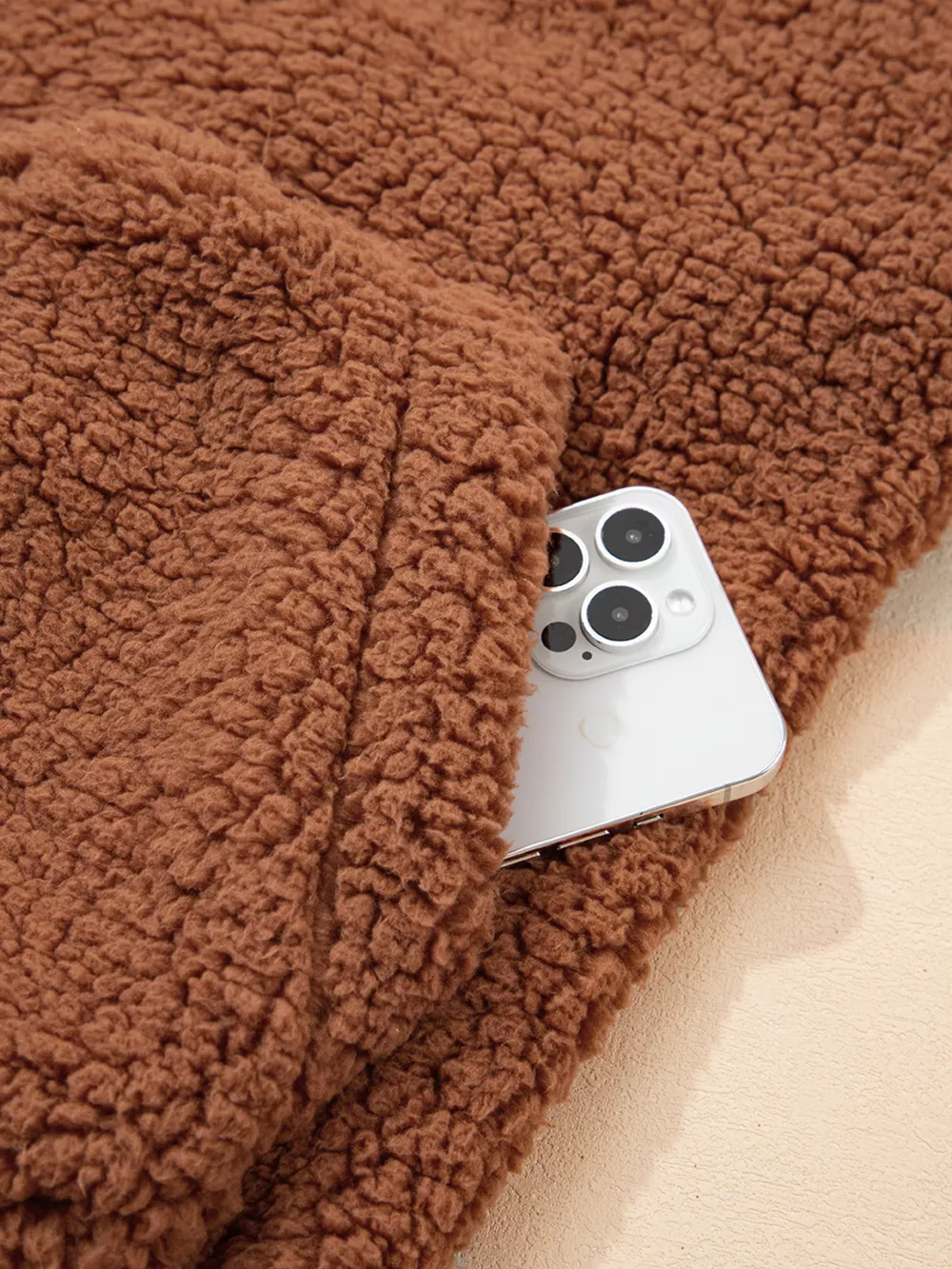 Zip Up Hooded Sherpa Jacket, image 9